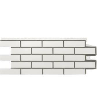Фасадные панели (Цокольный Сайдинг) Grand Line Кирпич Клинкерный DESIGN Молочный (Пломбирный), ШОВ RAL 7006